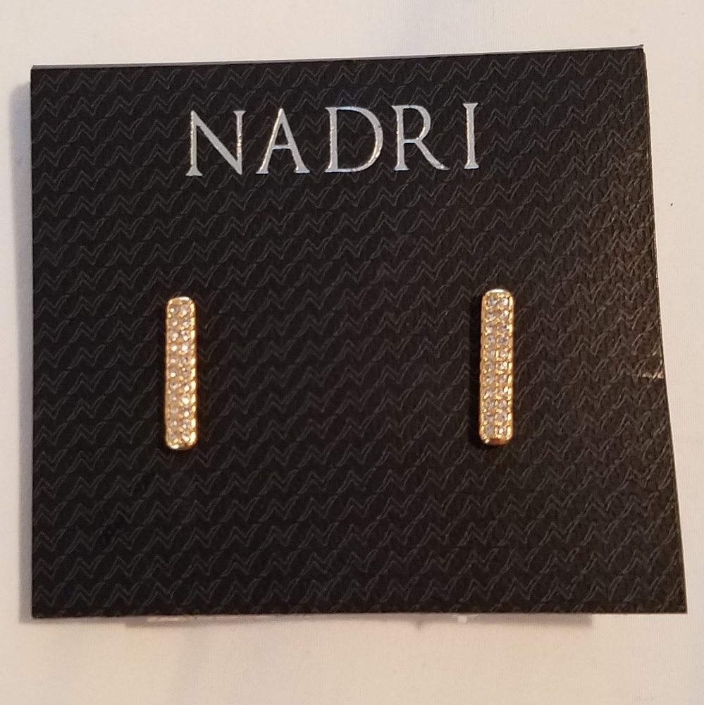 Nadri crystal pave bar earrings (Nordstrom)